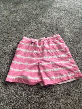 crown & ivy Pink and White Tie-Dye Kids Swim Rashguard Bottoms